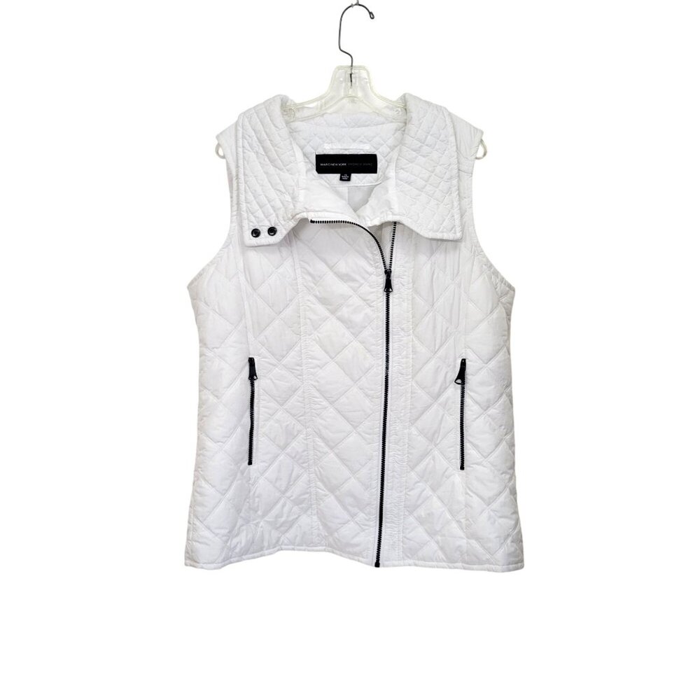 Marc New York Andrew Marc White Quilted Vest Women's XL - Picture 5 of 5